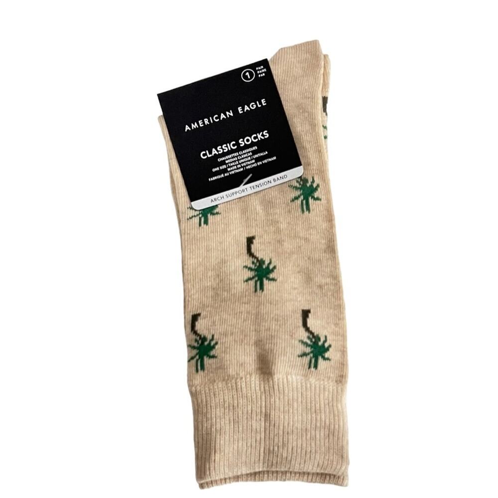 American Eagle Classic Palm Print Socks Accessories